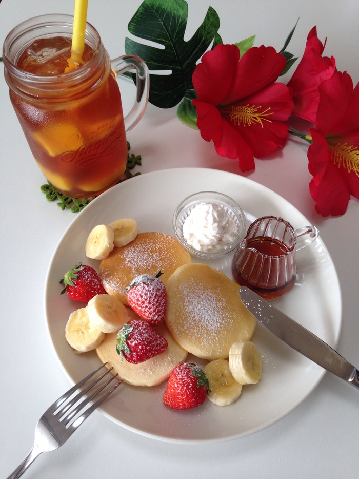 ホットケーキミックスやおうちにあるフルーツで☆ハワイアンパンケーキレシピ