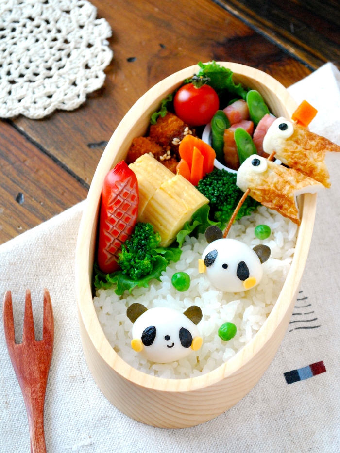 超簡単!竹輪でこいのぼりのお弁当