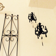 モビールづくりの本から手作りモビールしてみました☺︎☺︎☺︎