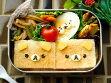 キャラ弁☆ホットサンドでリラックマサンドイッチ