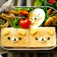 キャラ弁☆ホットサンドでリラックマサンドイッチ