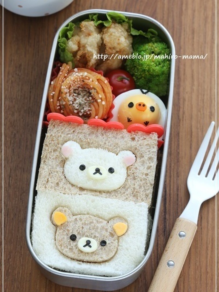 クッキー型を使用して簡単キャラ弁を作っちゃおう!