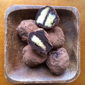 ラムレーズン&ビスケット入り☆トリュフ風生チョコレシピ