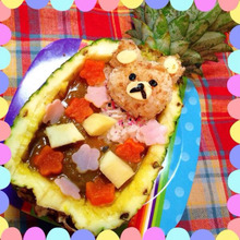 トロピカルくまちゃんデコカレーの作り方☆