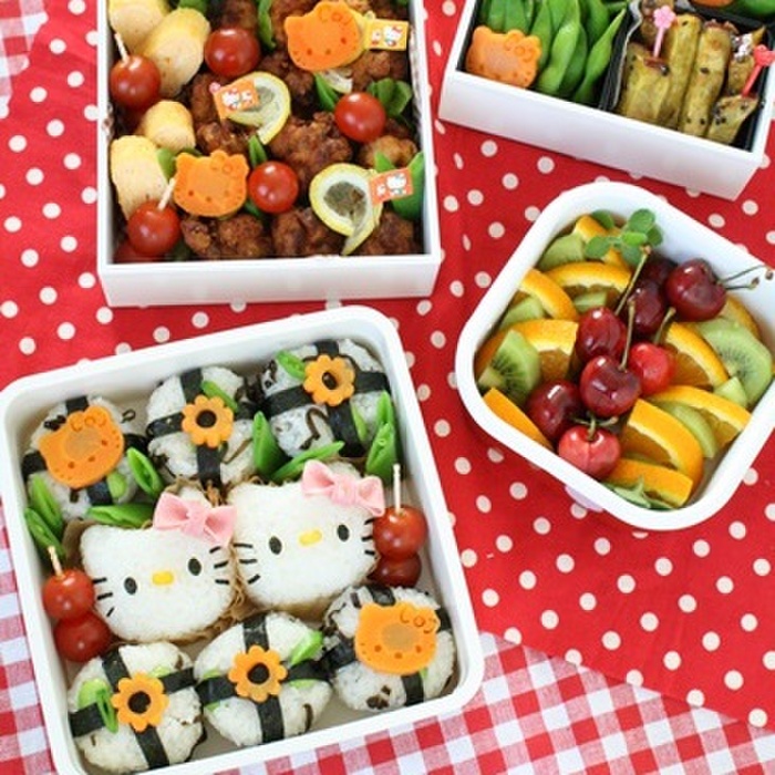 園生活最後!親子遠足のお弁当はキティちゃん