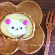 市販のロールケーキでゆるっとコリラックマ