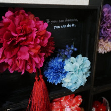 100均木箱で和モダンアンティーク棚~髪飾り収納