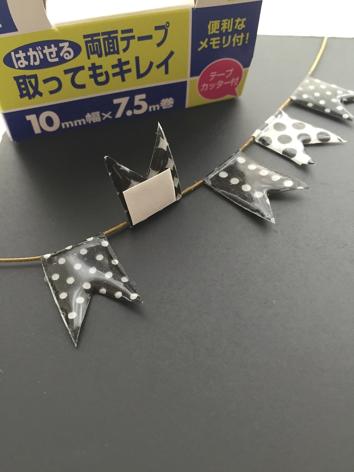 ずれ防止に両面テープをはる