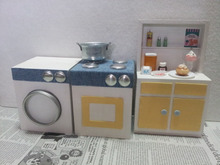 100均木箱でおままごと ミニキッチン&ランドリー