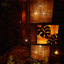 100均木箱をオシャレな照明にリメイク♪