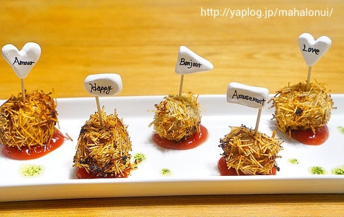 マットな質感!用意するのは3つだけ☆ナチュラルカフェ風ピック♪