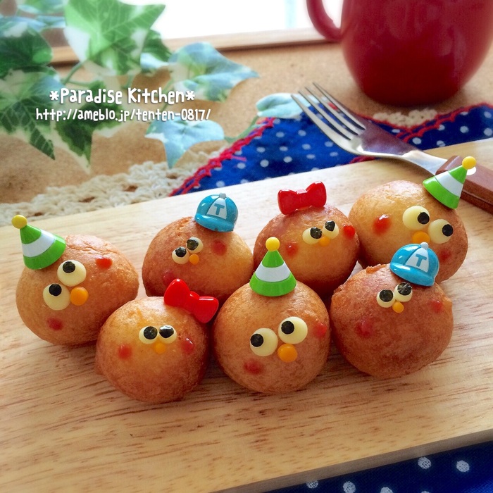 簡単!混ぜるだけ〜♪ホットケーキミックスで簡単♪コロコロミニアメリカンドッグくん♡