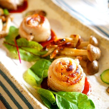 豚バラスライスで!巻くだけ簡単!ジューシー☆くるくるステーキ♪♪