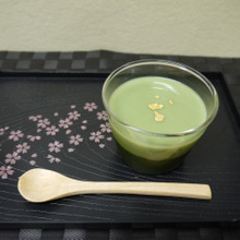抹茶の二色ゼリー