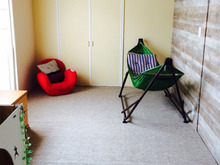 和室の畳にニトリの絨毯を。