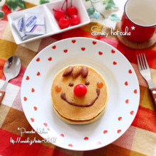 おやつやパーティに♡簡単お絵描き♪スマイルくんホットケーキ