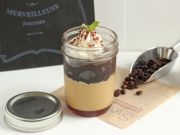 ジャーdeおしゃれなスイーツカフェモカ☆ ~コーヒージュレ&コーヒープリン