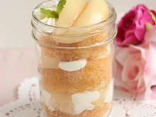 メイソンジャー de さわやか夏の桃のショートケーキ ~桃を扱うポイント☆