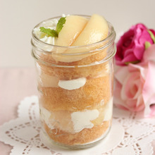 メイソンジャー de さわやか夏の桃のショートケーキ ~桃を扱うポイント☆