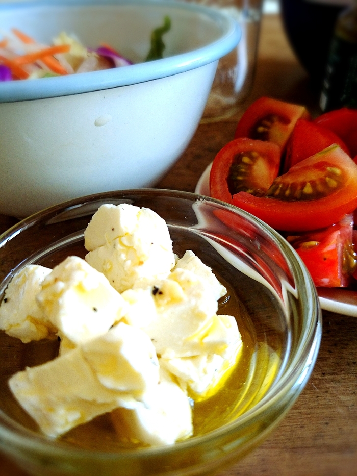 チーズのオイル漬けは万能選手♥