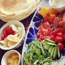 お野菜もぐもぐ、クレープな朝ご飯