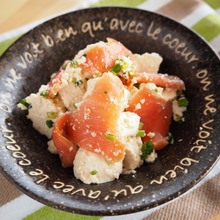 豆腐とスモークサーモンのナムル