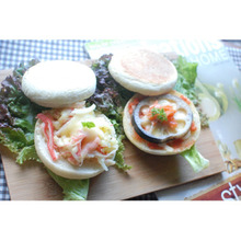 イングリッシュマフィン2種で朝ごはん