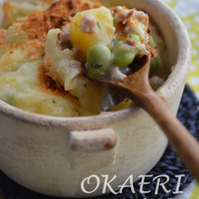 コロコロが可愛い~♡ポテトと挽肉の豆乳ミニグラタン