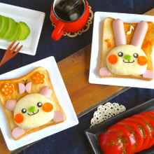 子供が喜ぶ☆キュートな動物デコトースト