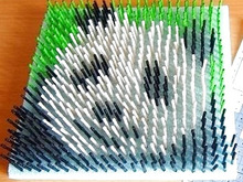 夏休みの工作に♪つまようじでドット絵を作ろう!