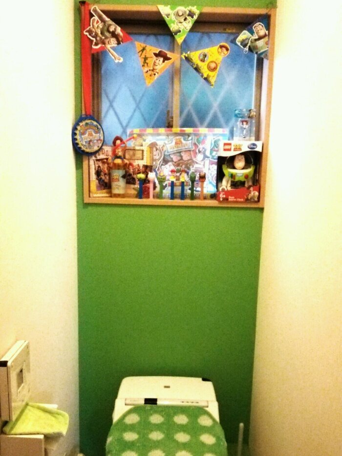 ポップな楽しいトイレです。