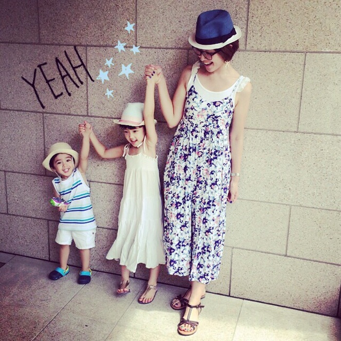 *ブルー×ホワイトで楽しむ夏の親子コーデ*