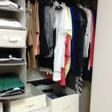 クローゼット収納① クローゼットに「一時置きスペース」