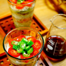 プチプラで可愛い!100均グラスで『そうめんパフェ』