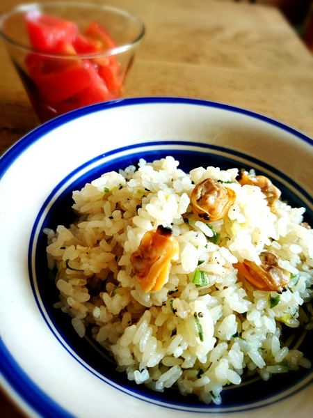 炊飯器で作るあさりのピラフ