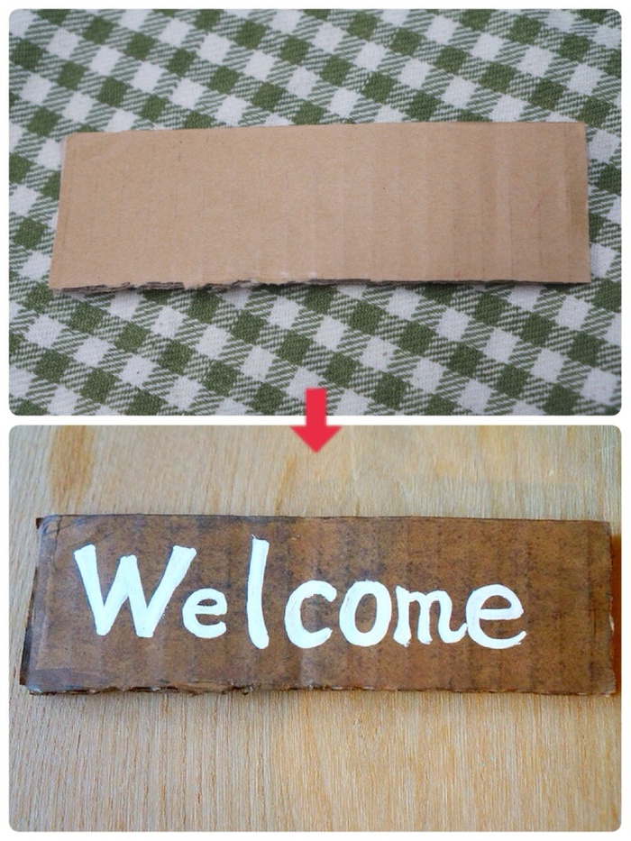 手順5.ダンボールにペイント