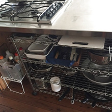 オープンキッチンでのワゴンの使い方