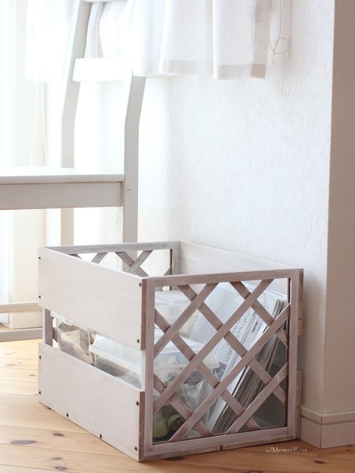 100均材料でウッドボックス~カブトムシケースもオシャレに収納