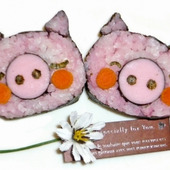 誰でも簡単!デコ巻きずし「子豚ちゃん」の作り方