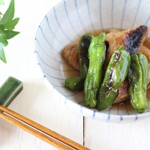 レシピ【美肌効果に期待!!ししとうと油揚げの焼き浸し】