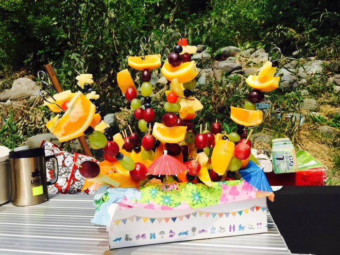 BBQでお誕生日祝い♡フルーツバスケット☆