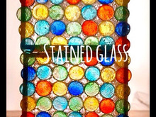 おはじきで!ステンドグラスディスプレイ☆