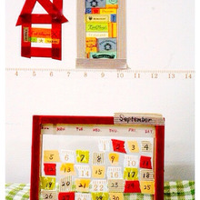 100均の写真立てが!マステで簡単!卓上カレンダーに変身♪