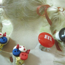 ボタンで簡単イヤリング☆KIDS用