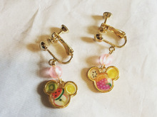 UVレジンで、ミッキーフルーツイヤリング