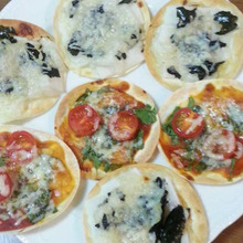 餃子の皮でミニピザ★カナッペ風
