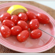 湯むき不要!ミニトマトで簡単おやつ♪はちみつレモンマリネ☆