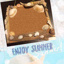 拾った貝殻で手作り!夏の思い出の写真たて