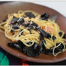 余りがちな焼き海苔で♪焼き海苔と辛子明太子のバター醤油パスタ☆