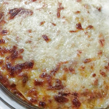 餃子の皮を使って茄子のグラタンラザニア風